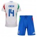 Maillot de foot Italie Federico Chiesa #14 Extérieur vêtements enfant Europe 2024 Manches Courtes (+ pantalon court)